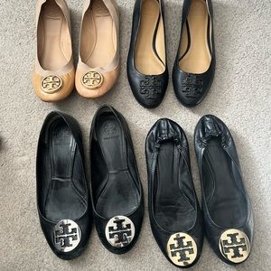 4 pairs of Tory Burch flats women’s size 10